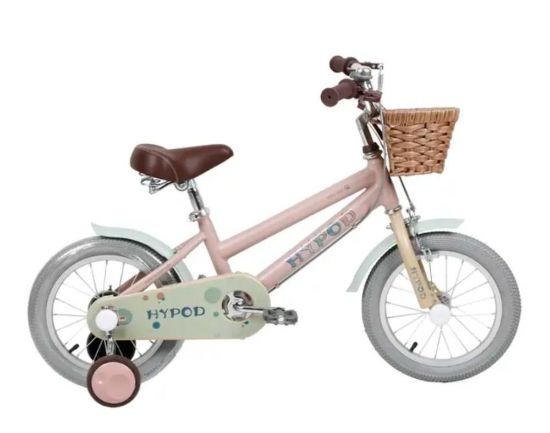 صورة دراجة كيتونج للاطفال بسلة أمامية بشكل قش وكفرات مقاس 16و14 كفر هواء